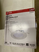 Satco S11801R1 5-6 in. Adjustable CCT Retrofit Remodel Non-IC Rated Dimmable Indoor Integrated LED Recessed Light Trim