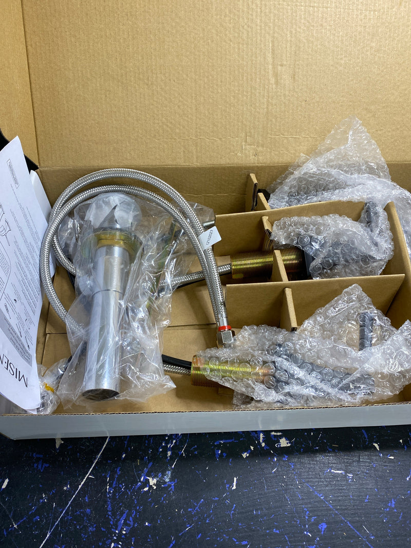 Miseno MNO641LFB Elysa 1.2 GPM Widespread Bathroom Faucet with Pop-Up Drain Assembly - Flat Black