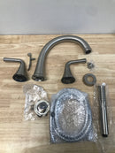 Delta T4733-SS Kayra Deck Mounted Roman Tub Filler with Built-In Diverter - Includes Hand Shower - Brilliance Stainless
