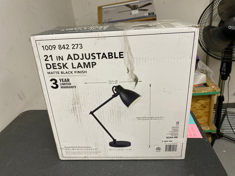 Hampton bay RS2204161BK 24 in. Black Architect Desk Lamp