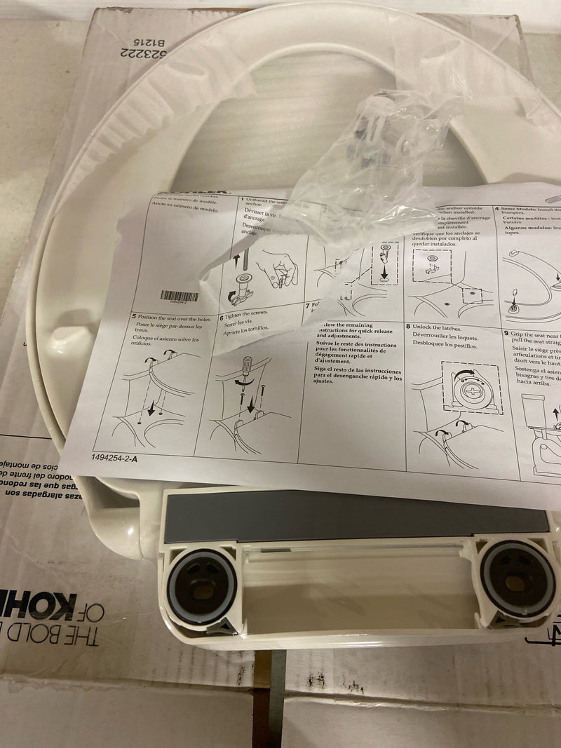 Kohler 28004-0 Drift Elongated ReadyLatch Quiet-Close Toilet Seat in White