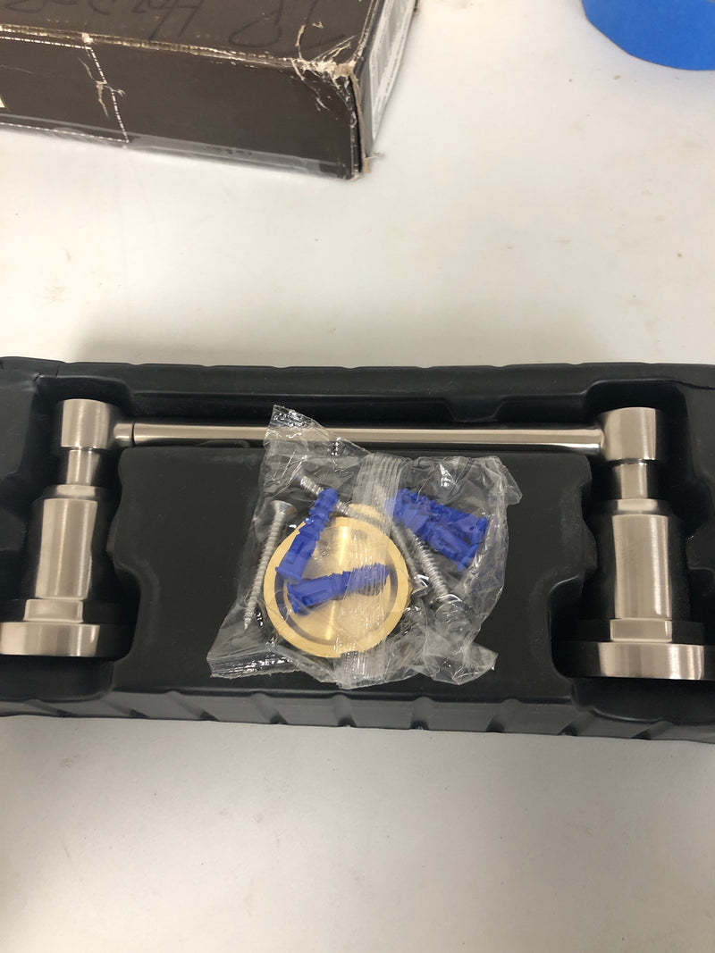 Signature Hardware 447223 Greyfield Wall-Mounted Toilet Paper Holder - Brushed Nickel