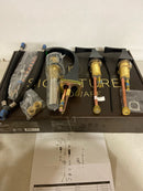 Signature Hardware 477035 Vilamonte 1.2 GPM Widespread Bathroom Faucet with Metal Lever Handles and Pop-Up Drain Assembly