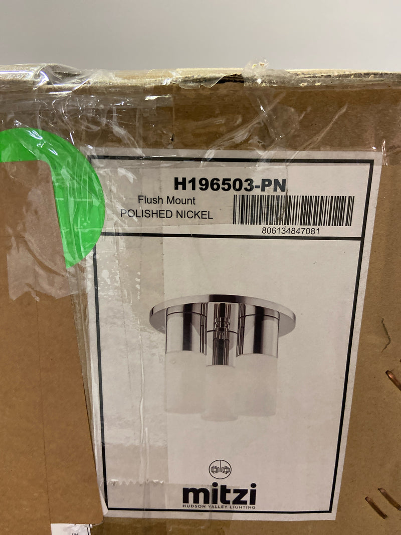 Mitzi H196503-PN Lola 3 Light 9-1/4" Wide LED Flush Mount Ceiling Fixture - Polished Nickel