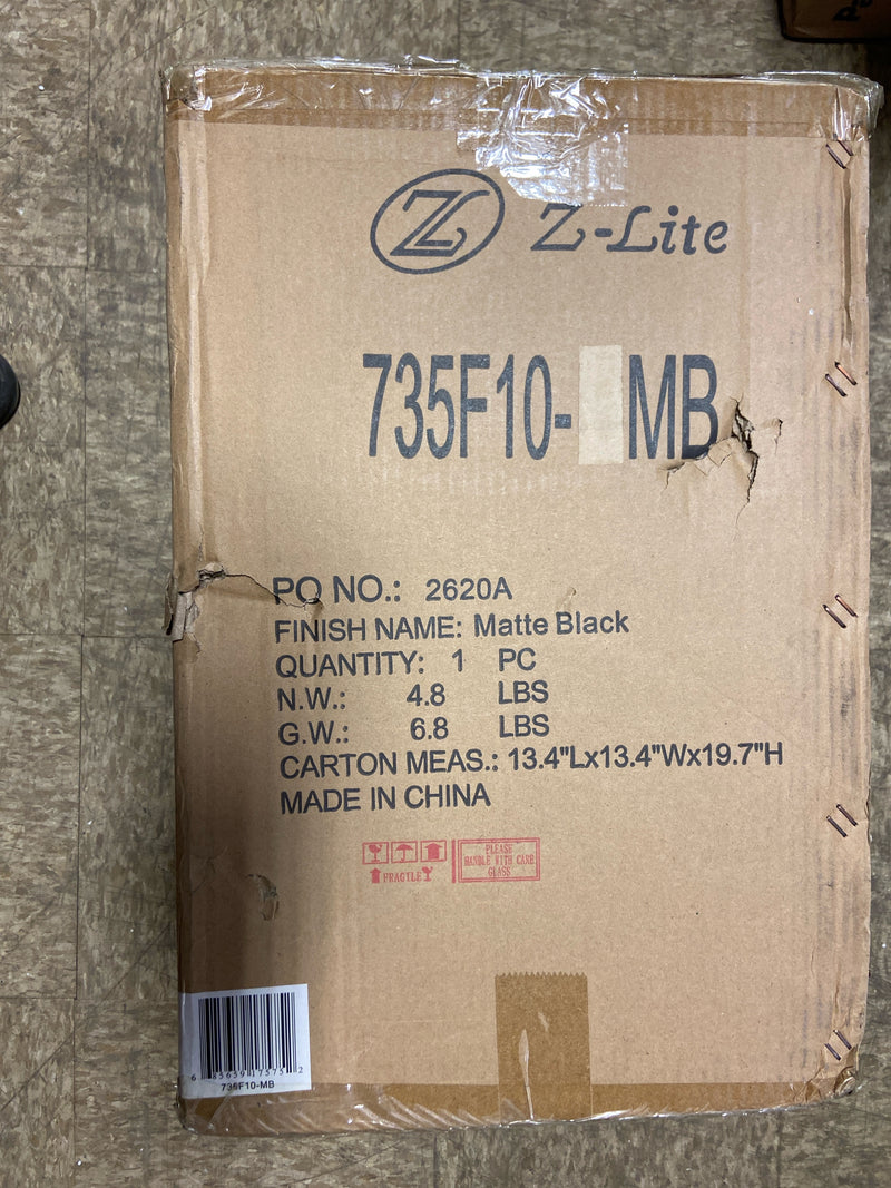 Z-Lite 735F10-MB Vaughn 11" Wide Flush Mount Ceiling Fixture - Matte Black