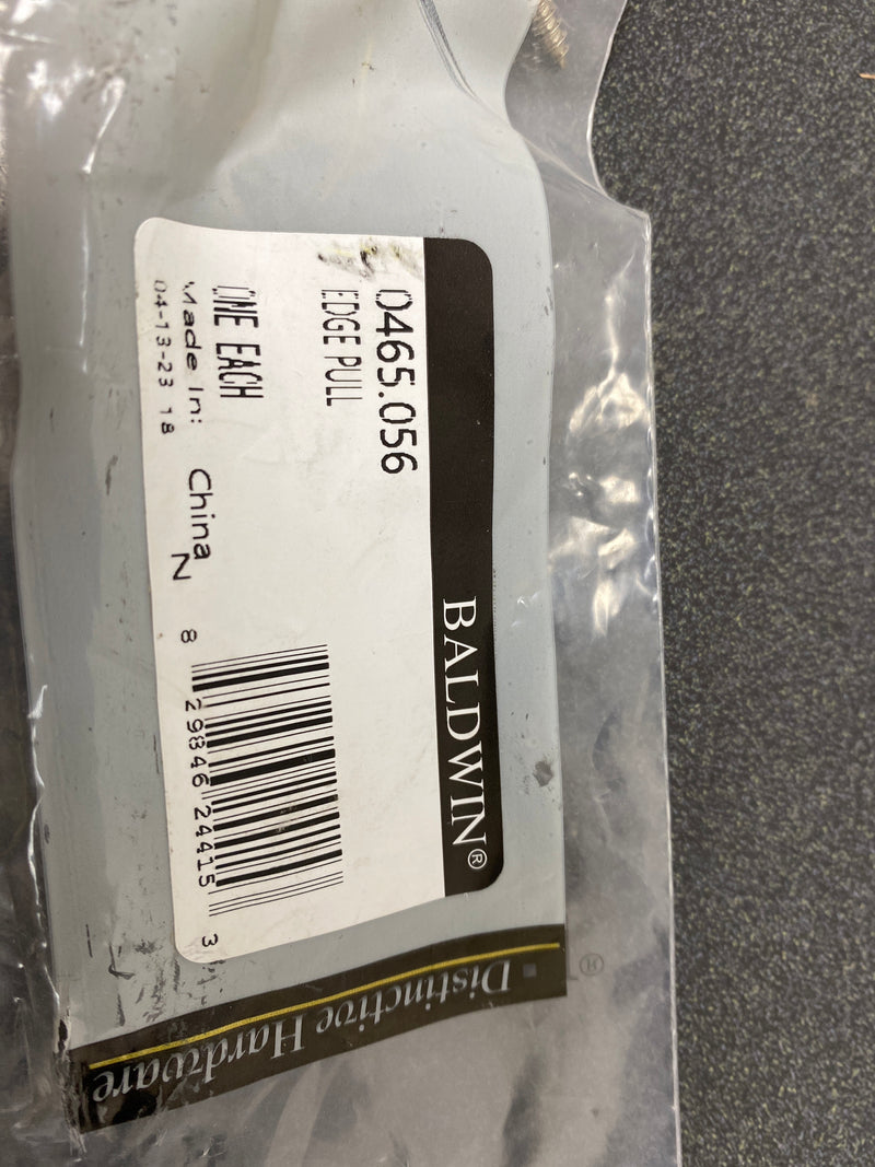 Baldwin 0465056 3/4 Inch x 3-7/8 Inch Solid Brass Edge Pull - Satin Nickel