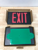 Commercial electric EXBLEDRG120277 14-Watt Equivalent 120-Volt to 277-Volt Integrated LED Black Exit Sign with Ni-Cad 4.8-Volt