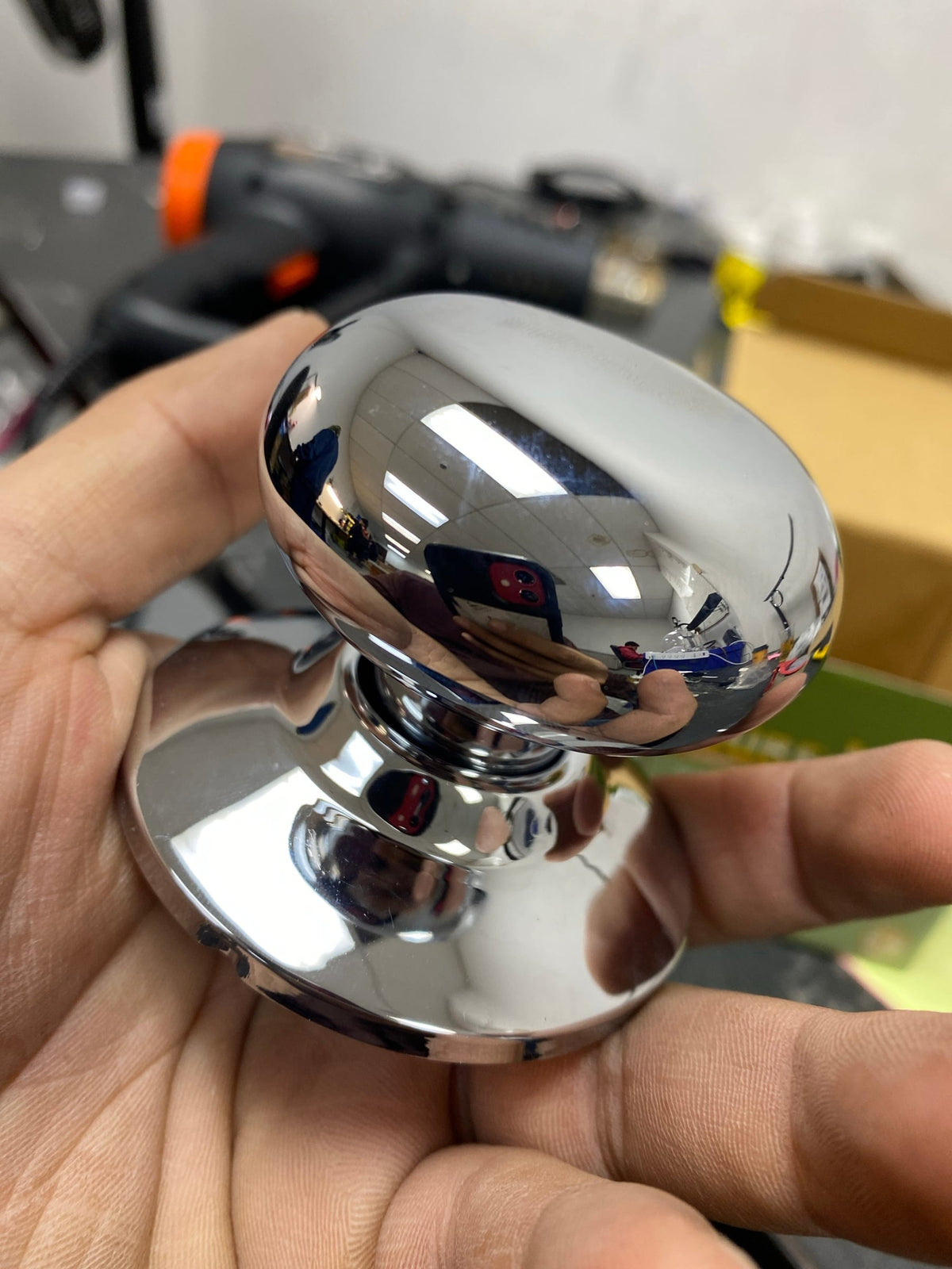 Sure-Loc DU100 26 Durango Non-Turning One-Sided Dummy Door Knob with Round Rose - Polished Chrome