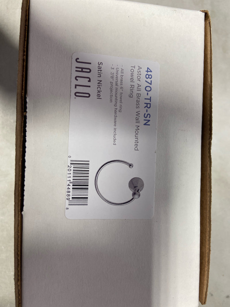 Jaclo 4870-TR-PB Astor 6-1/16" Wall Mounted Towel Ring - Polished Brass