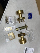 Emtek 5209ROUUS4 Round Privacy Door Knob Set with Disk Rose from the Brass Modern Collection - Satin Brass