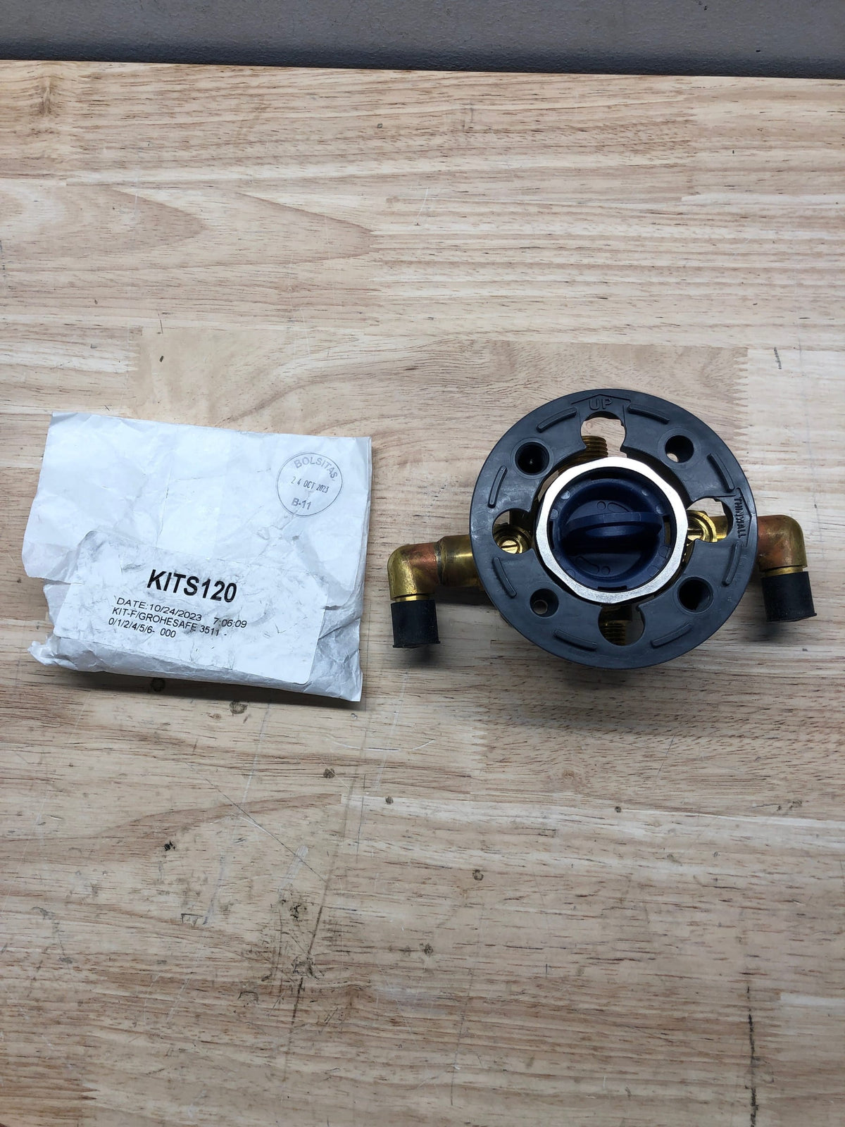 GROHE 35116000 GrohSafe 3.0 Pressure Balance Valve Rough with Flush Plug with Elbows with PEX Cold Expansion Outlets with Service Stops, Unfinished
