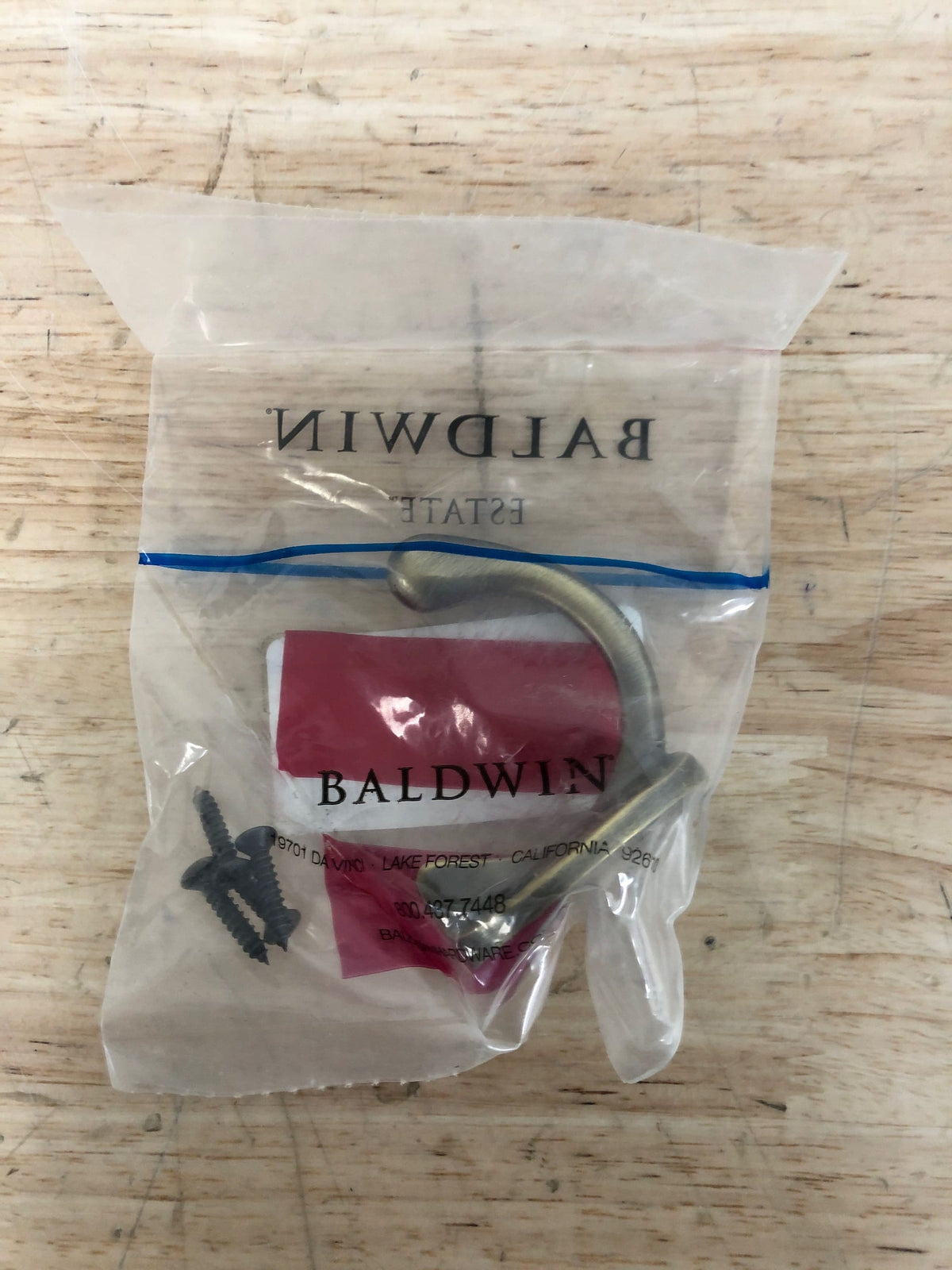 Baldwin 0782003 Estate Single Robe Hook - Lifetime Polished Brass