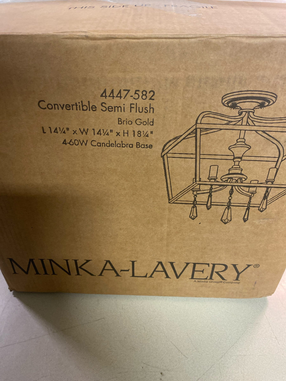 Minka Lavery 4447-582 4 Light One Tier Mini Chandelier from the Laurel Estate Collection - Brio Gold