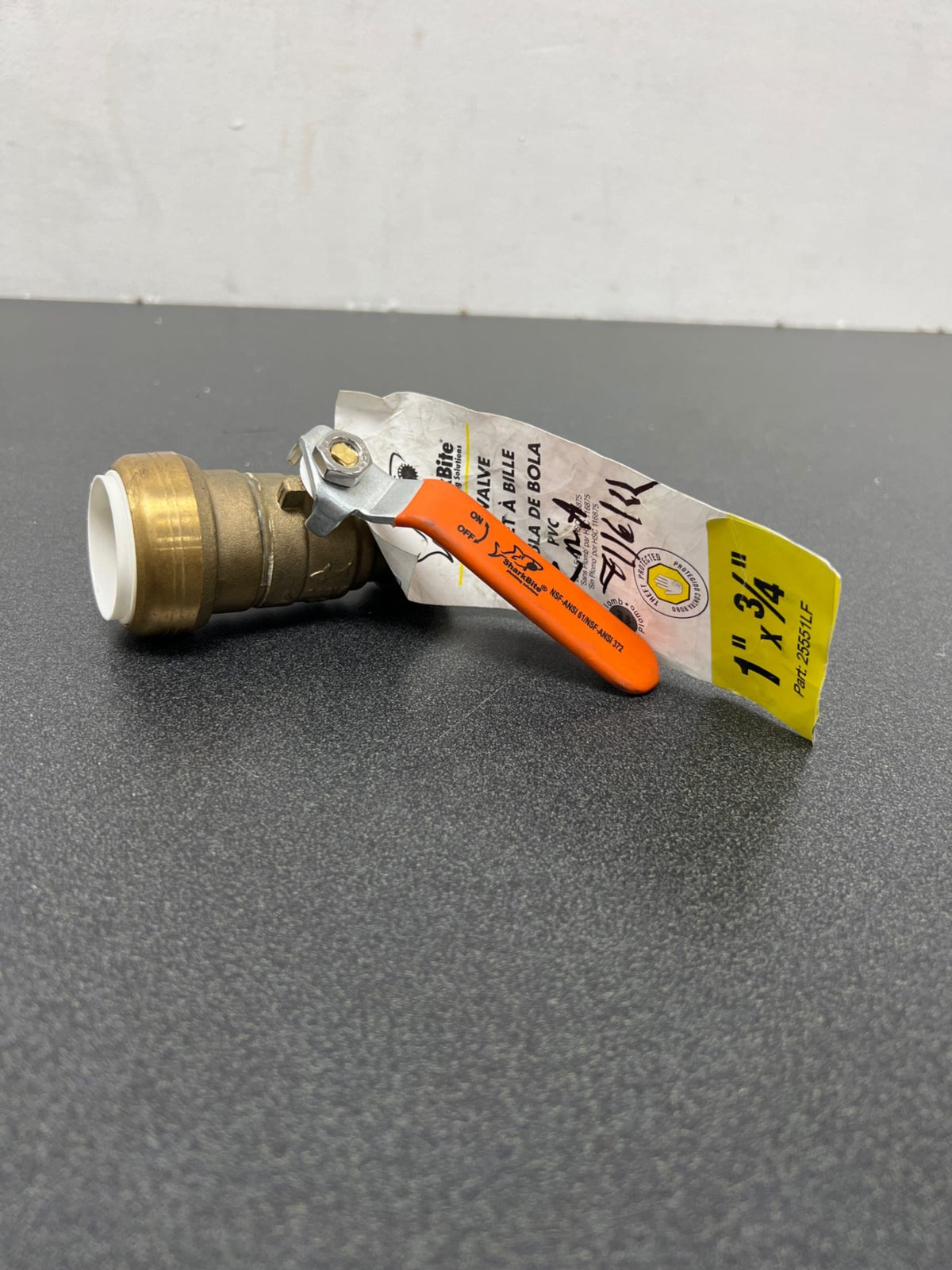 Sharkbite 25551LF 1 in. Push-to-Connect PVC IPS x 3/4 in. CTS Brass Ball Valve