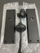 Emtek 8854US19 9" Height Quincy Sideplate Classic Brass Dummy Set - Flat Black