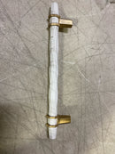 Amerock BP36650MWCZ Carrione 6-5/16 in. (160mm) Center-to-Center Marble White/Champagne Bronze Bar Cabinet Pull