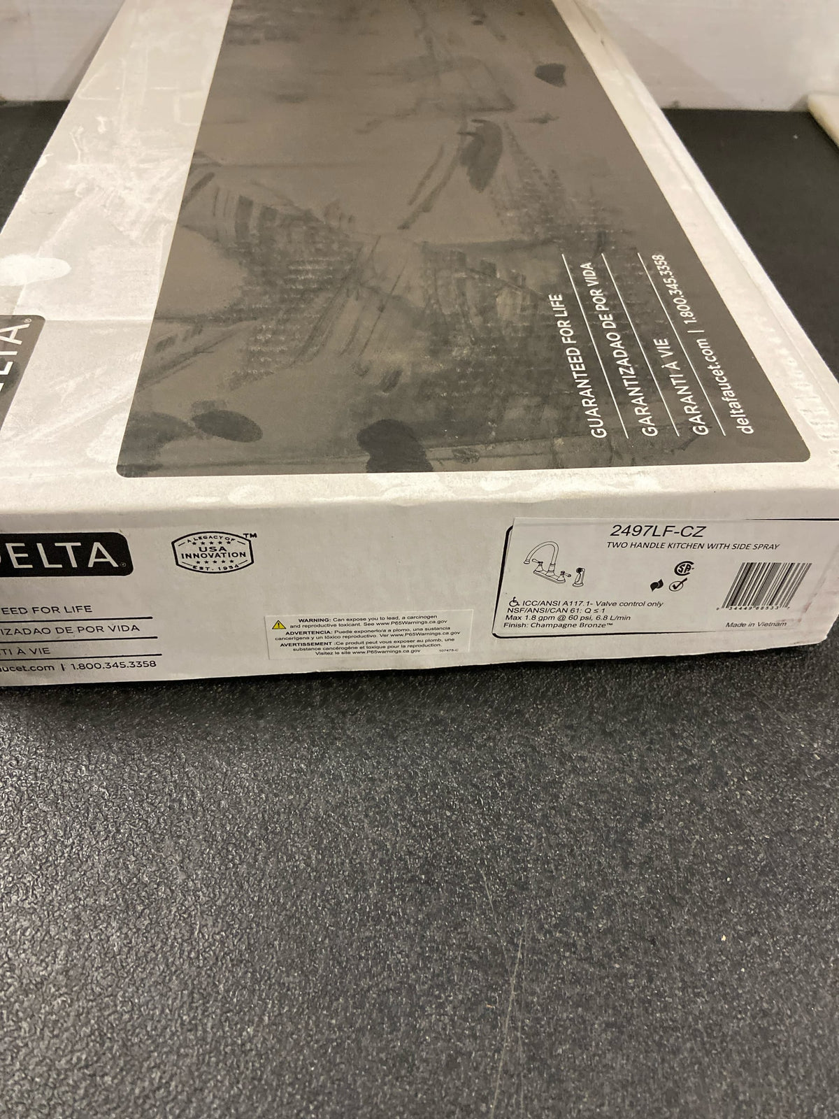Delta 2497LF-CZ Cassidy Kitchen Faucet with Side Spray - Includes - Champagne Bronze