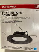 Satco Lighting S11837R1 Nuvo 6" Recessed Trim with Baffle Trims - IC Rated - Bronze