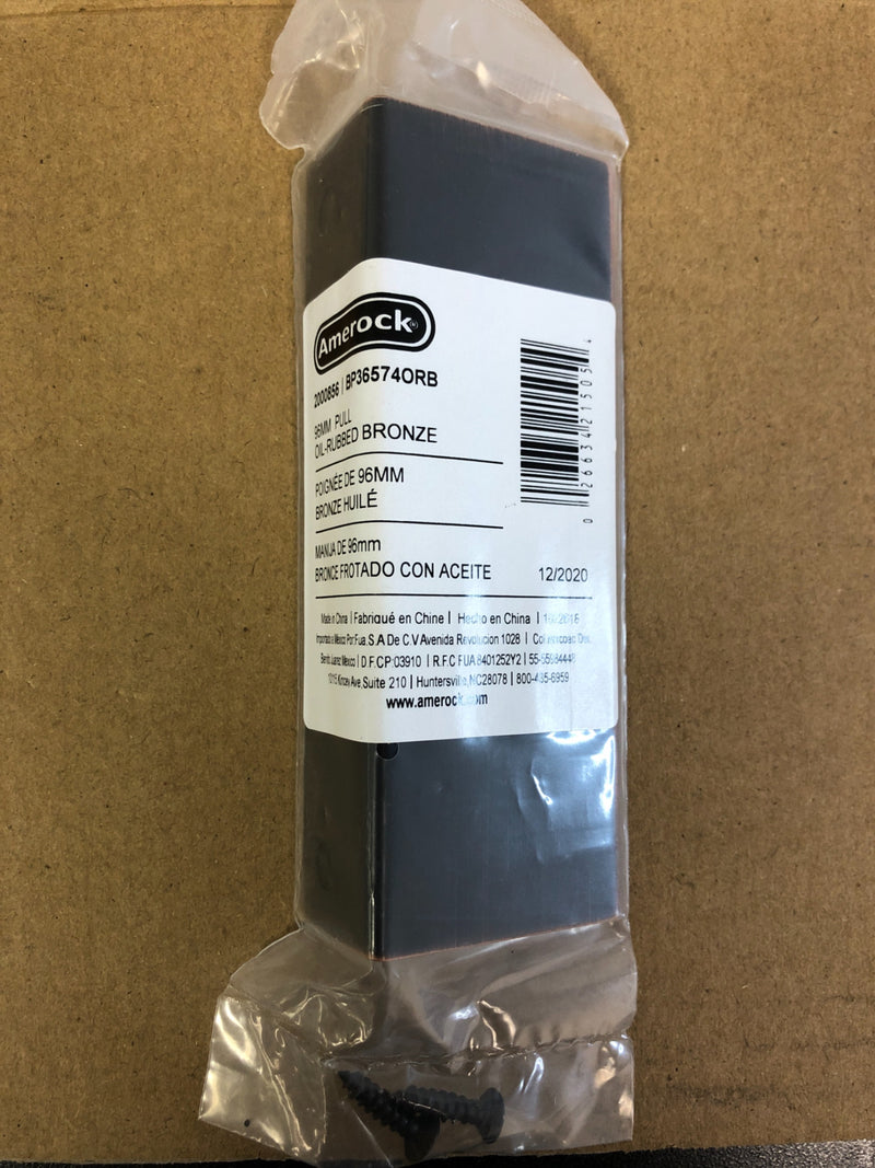 Amerock Edge Pull Collection 3-3/4 in (96 mm) Center-to-Center Oil-Rubbed Bronze Drawer Pull