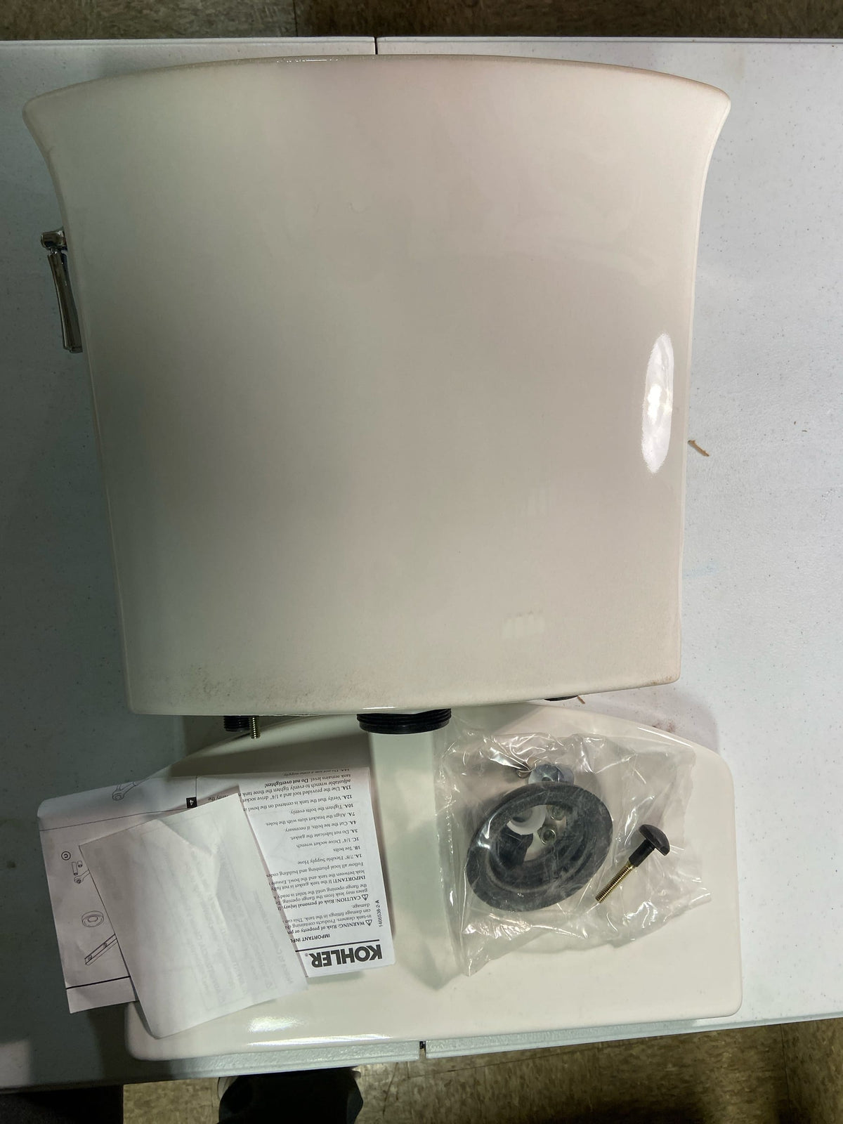 Kohler K-4143-0 Corbelle 1.28 GPF Toilet Tank Only with AquaPiston Flushing and Left-Hand Trip Lever - White