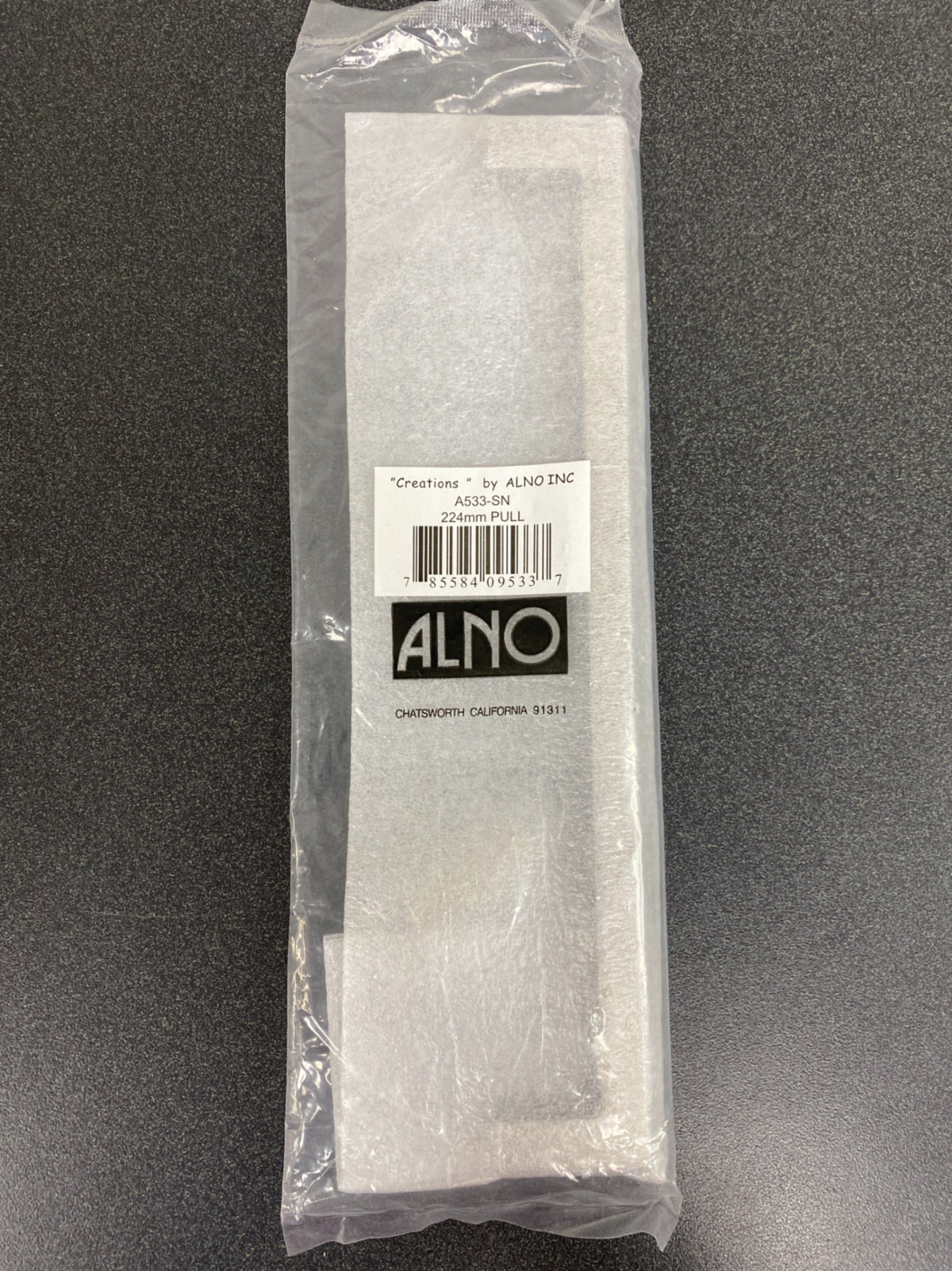 Alno a533 style cents 8-13/16" center to center handle cabinet pull - nickel