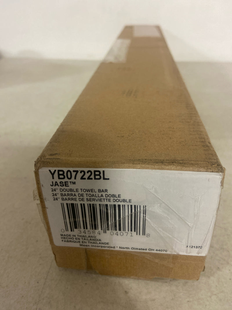 Moen YB0722BL Jase 24" Double Towel Bar - Matte Black