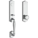 Baldwin FDNEWxTRATAE260 New Hampshire Full Dummy One Piece Handleset with Non-Turning Dummy Interior Traditional Knob - Polished Chrome