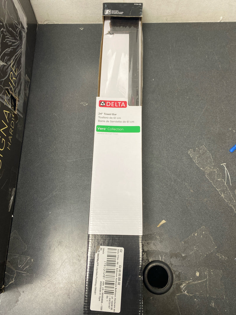 Delta Faucet 77724-RB Vero Towel Bar, 24 Inch, SpotShield Venetian Bronze