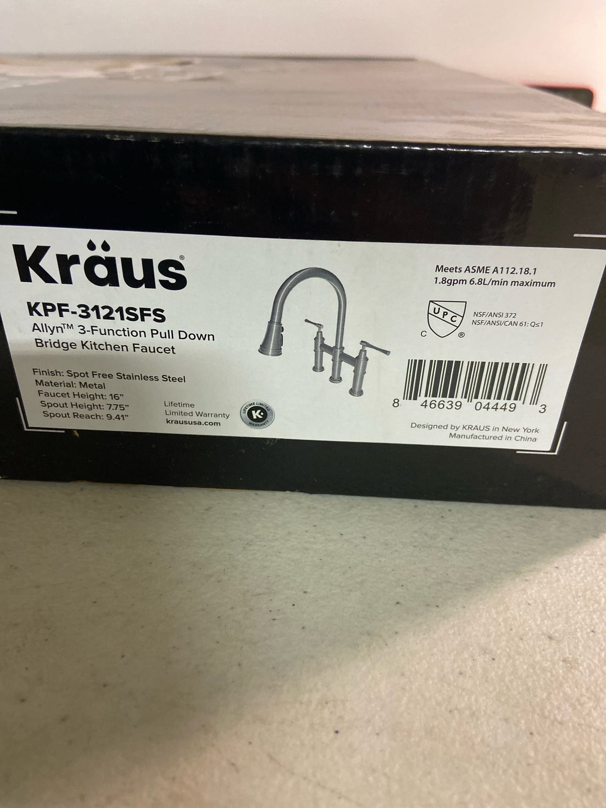 Kraus KPF-3121SFS Allyn 1.8 GPM Bridge Pull Down Kitchen Faucet - Spot Free Stainless Steel