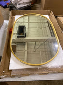 Elegant Lighting MR2A2030BRS Asha 20" W x 30" H Modern Oval Bathroom Wall Mirror - Brass