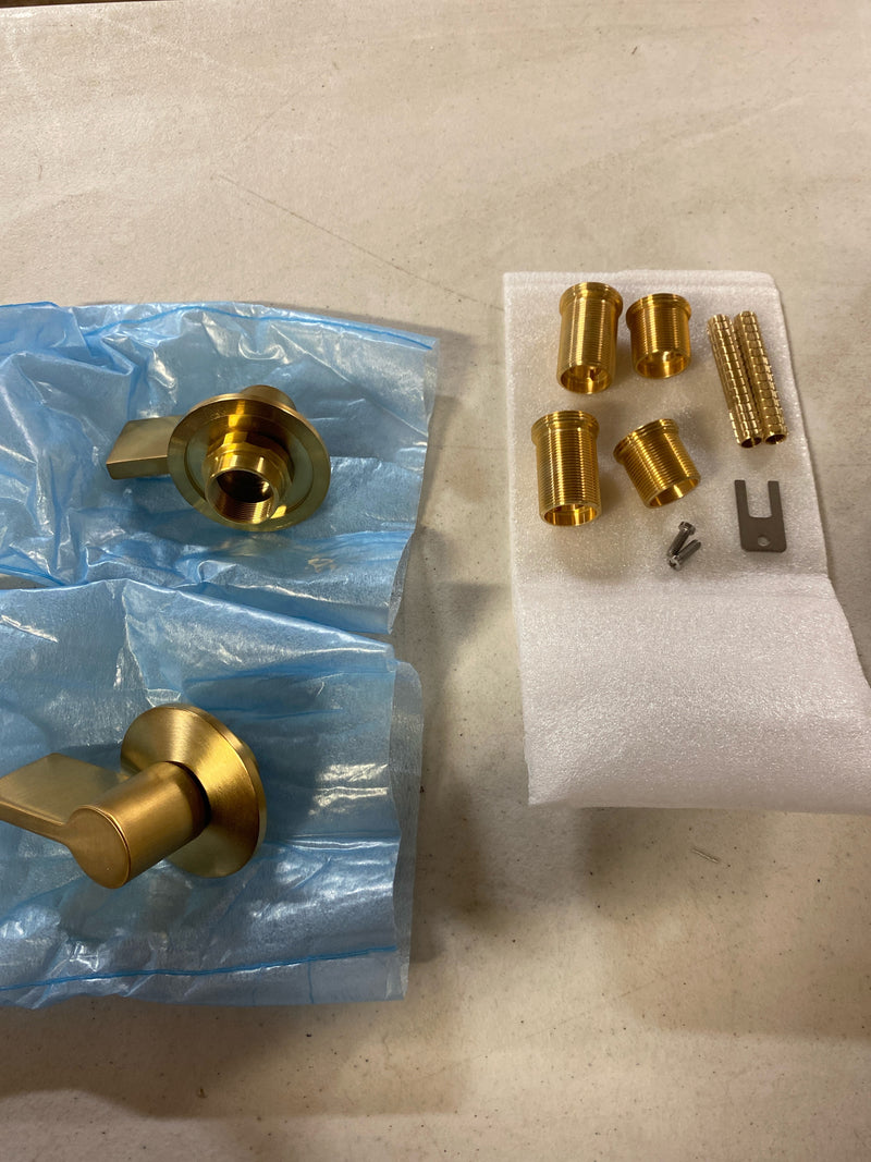 Kohler K-T77981-4-2MB Components Wall Mount Lever Handles Trim for Bathroom Faucet - Vibrant Brushed Moderne Brass