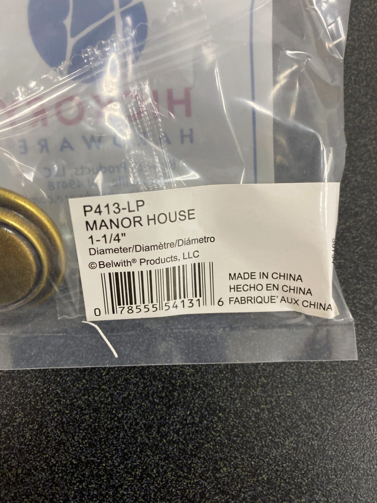 Hickory Hardware P413-LP Eclipse 1-1/4 Inch Mushroom Cabinet Knob - Lancaster Hand Polished
