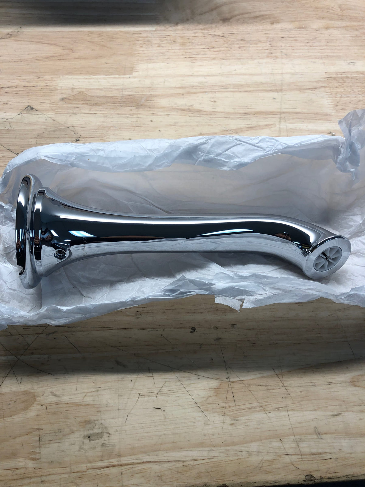Kohler K-72791-CP Artifacts Non Diverter Wall Mounted Tub Spout with Flare Design - Polished Chrome