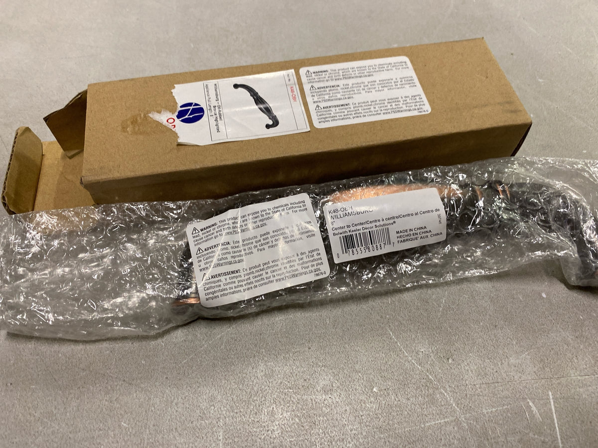 Hickory Hardware 1 Pack Solid Core Kitchen Cabinet Pulls, Luxury Cabinet Handles, Hardware for Doors & Dresser Drawers, 8 Inch Hole Center, Oil-Rubbed Bronze Highlighted, Williamsburg Collection