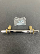 Amerock BP36648BCRBBZ London 3-3/4 Inch Center to Center Bar Cabinet Pull - Black Chrome / Golden Champagne