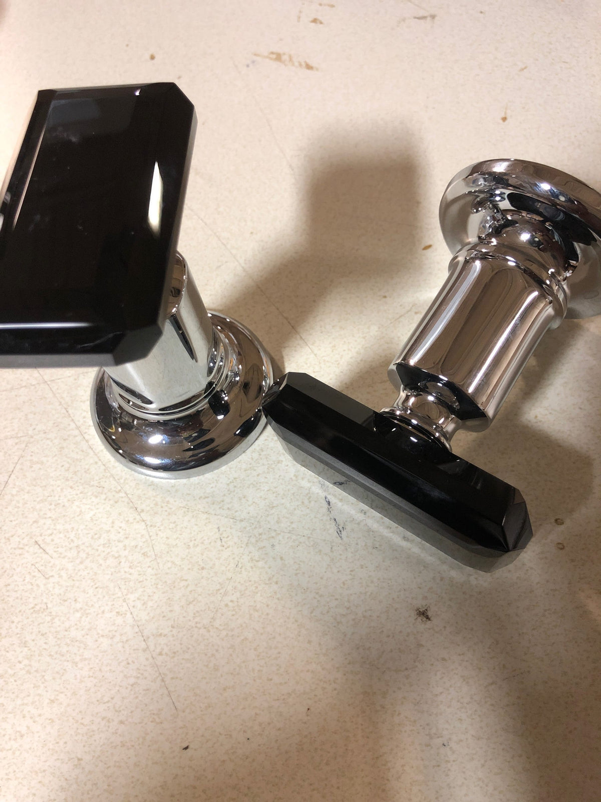 Brizo HK5376-PCBC Invari Widespread Faucet Crystal Handle Kit - Polished Chrome / Black Crystal