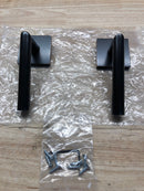 Emtek 5050STUUS10BLH Stuttgart Left Handed Non-Turning Two-Sided Dummy Door Lever Set with Square Rose from the Brass Modern Collection - Oil Rubbed Bronze