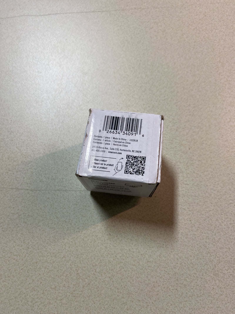 Amerock Glacio 1-3/8 inch (35mm) Length Clear/Golden Champagne Cabinet Knob, BP36975CBBZ