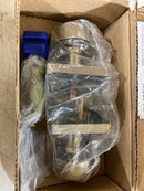 Emtek 5110ROUUS14 Round Knobset Passage Door Knob Set with Square Rose - Polished Nickel