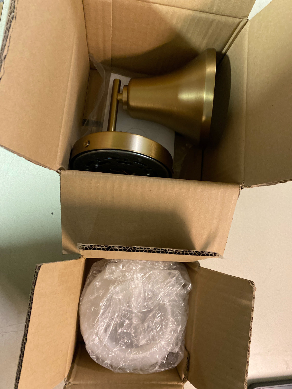 Lark 85510LCB Haddie 9" Tall Bathroom Sconce with Case Opal Glass Shade - Lacquered Brass