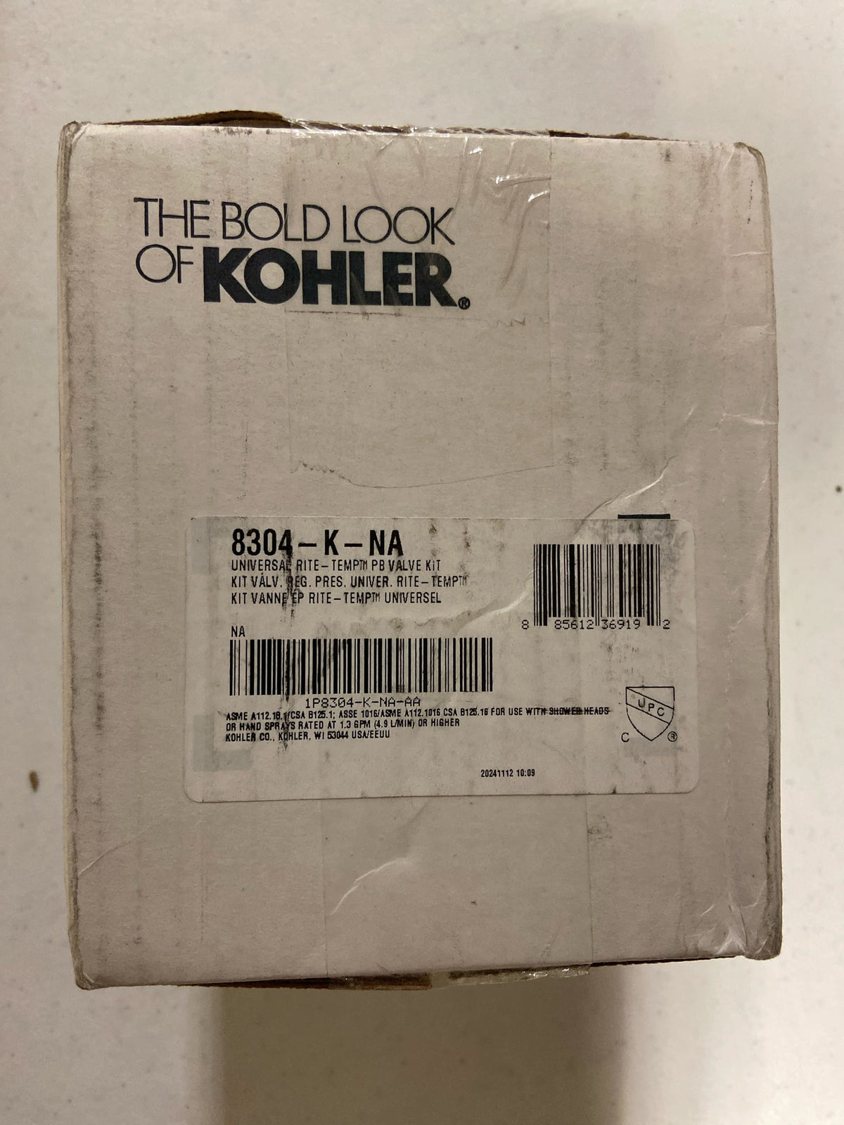 Kohler Rite-Temp 1/2 Inch Pressure-Balancing Valve
