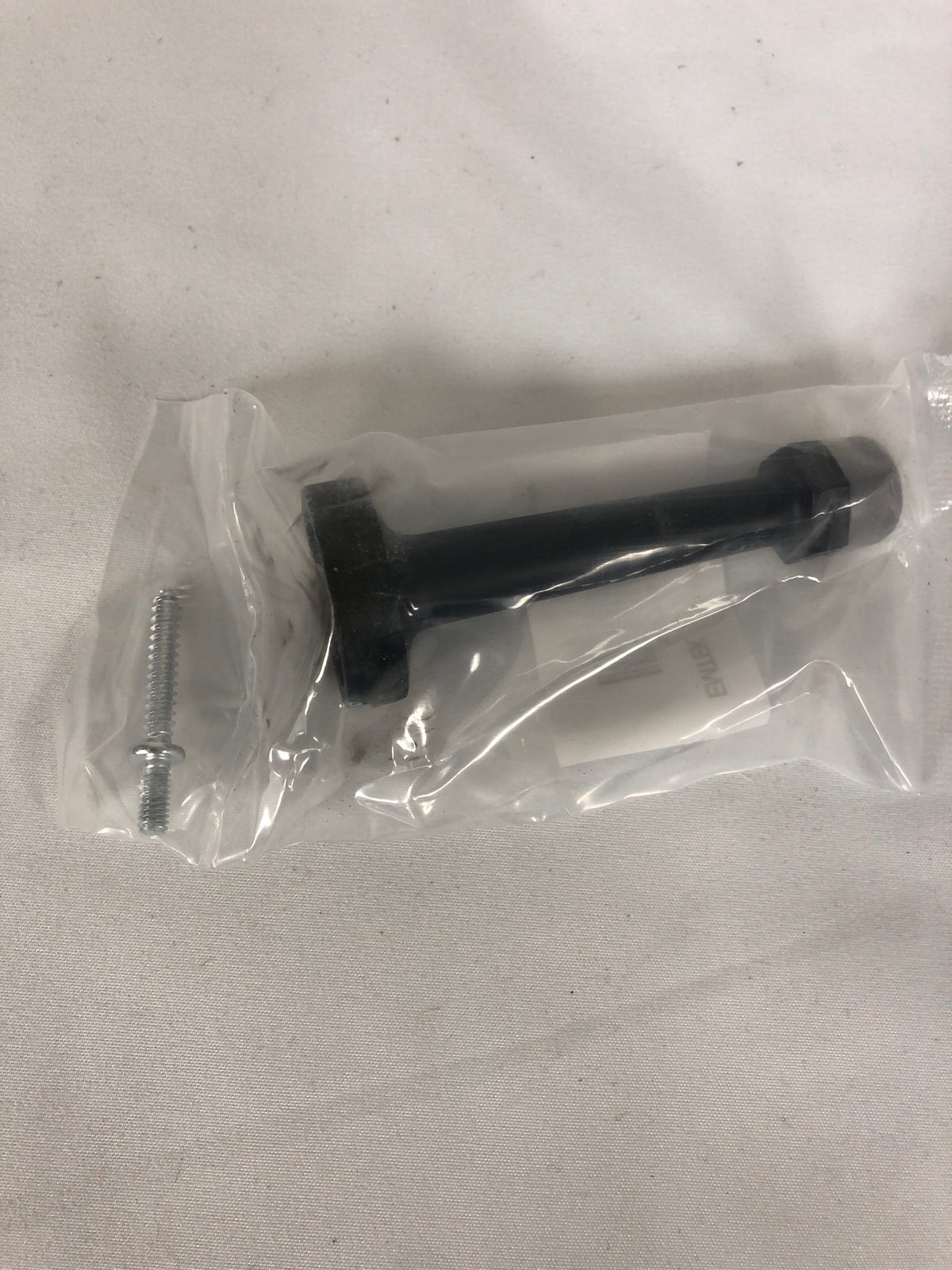 Emtek 2232US19 3 Inch Long Baseboard Door Stop - Flat Black