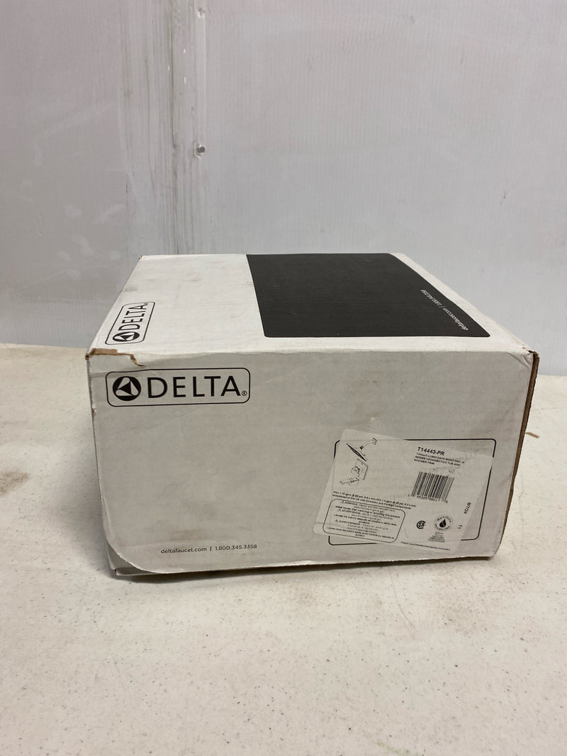 Delta T14443-PR Trillian 1-Handle Wall-Mount Tub and Shower Trim Kit in Lumicoat Chrome (Valve Not Included)