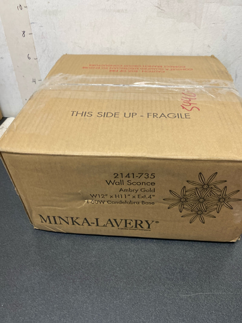 Minka lavery 2141-735 Flower Child 1-Light Ambry Gold Wall Sconce