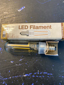 Bulbrite 861929 25-Watt Equivalent Soft White Light T6 (E12) Candelabra Screw Base Dimmable Clear LED Light Bulb (4 Pack)