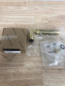 Baldwin L030060IDM L030 Gramercy Knurled Non-Turning One-Sided Dummy Door Lever with R017 Trim from the Estate Collection - Satin Brass and Brown