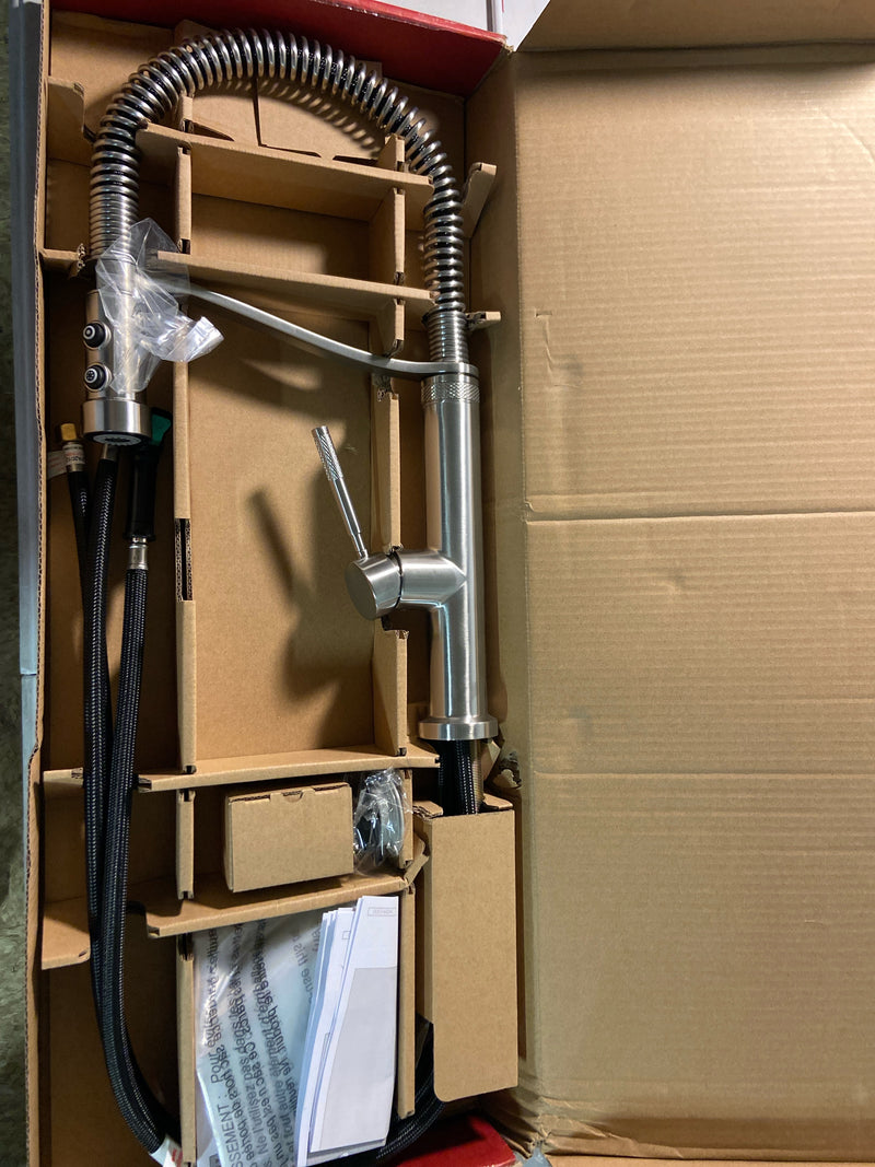 Pfister GT529-BRUS Bruton 1.8 GPM Single Hole Pre-Rinse Pull Down Kitchen Faucet - Stainless Steel