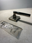 Baldwin HDTUBRCSR055 Tube Non-Turning One-Sided Dummy Door Lever with Square Rose - Polished Nickel