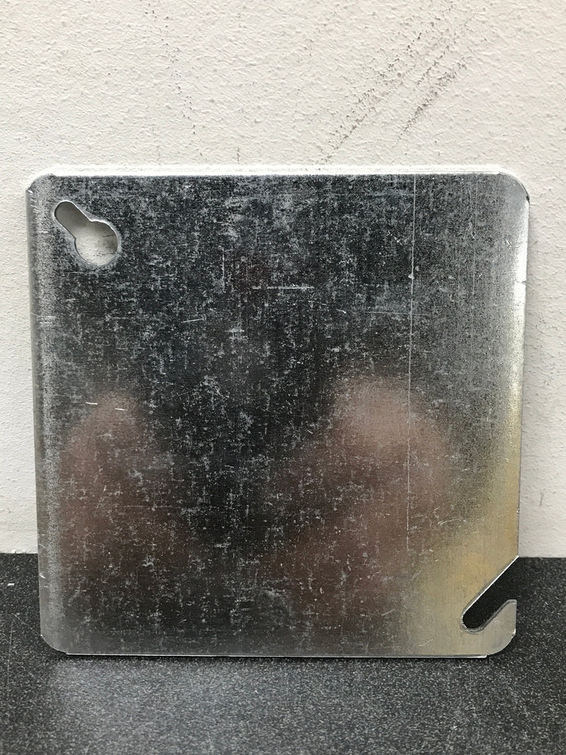 Steel city 52C1-50R 4 in. Square Metal Electrical Box Flat Cover