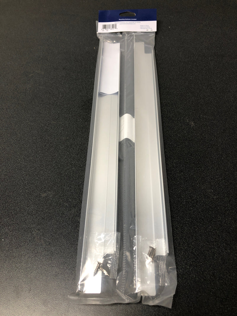 Hickory Hardware C02H075746-AL Austere PAIR of 13-3/8" Center to Center 18" Long Edge Tab Cabinet Lip Pulls / Drawer Edge Pulls - Aluminum